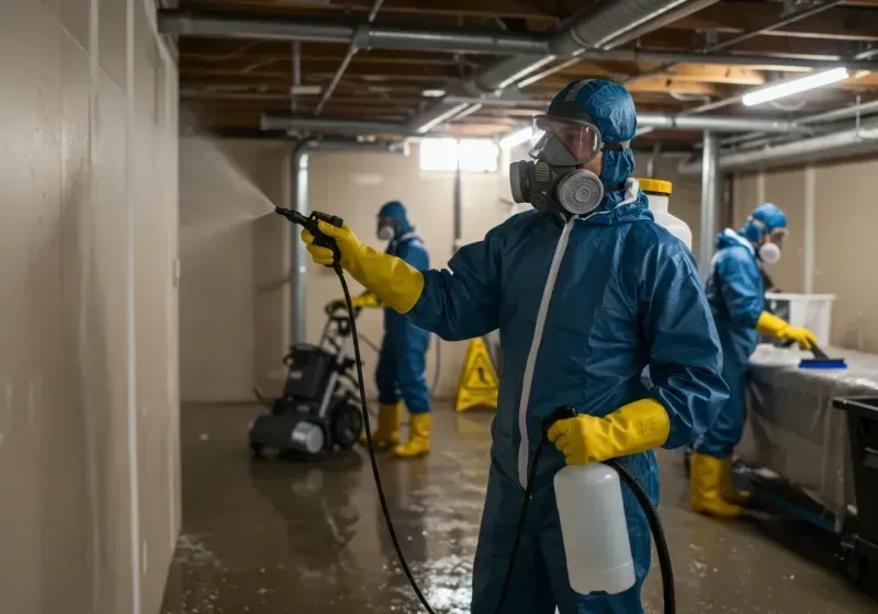 Basement Sanitization and Antimicrobial Treatment process in Ozark County, MO