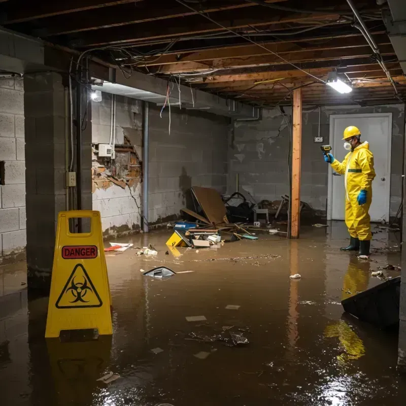 Flooded Basement Electrical Hazard in Ozark County, MO Property