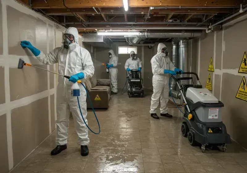 Basement Moisture Removal and Structural Drying process in Ozark County, MO